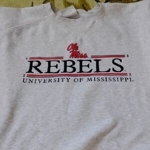 Vintage Champion Large Gray University of Mississippi Ole Miss Rebels Sweatshirt